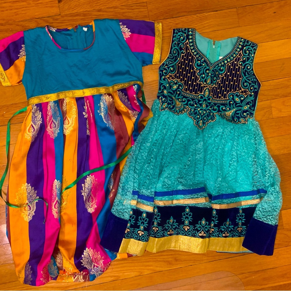 2 for 1 - exquisite 5T girls’ dresses - from India and Bahrain